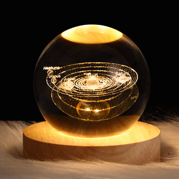 LED Night Light - Galaxy Crystal Ball Table Lamp 3D